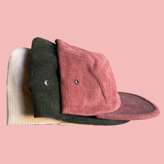 Kordfløyel Caps - valgfritt broderi